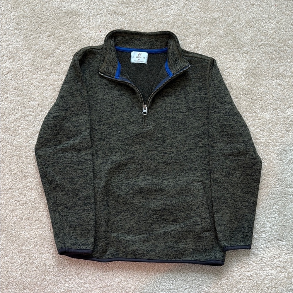 Class Club Gray Zip Up Jacket with Mock Neck